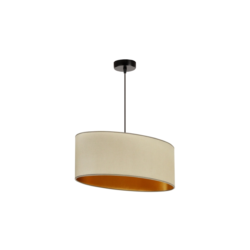 Duolla - Hanglamp aan een koord OVAL VEGAN 1xE27/15W/230V beige