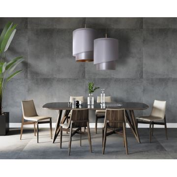 Duolla - Hanglamp aan een koord PARIJS 1xE27/15W/230V diameter 40 cm zilver/goud