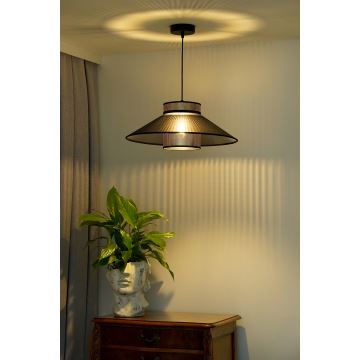 Duolla - Hanglamp aan een koord RIO SHINY 1xE27/15W/230V zwart/koper