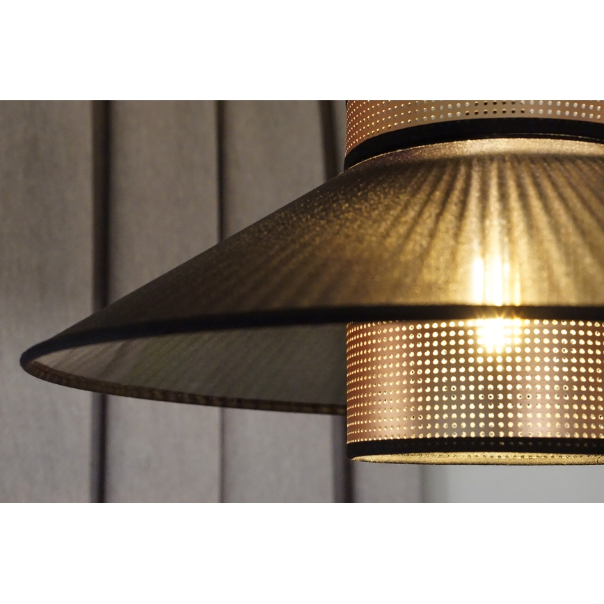 Duolla - Hanglamp aan een koord RIO SHINY 1xE27/15W/230V zwart/koper