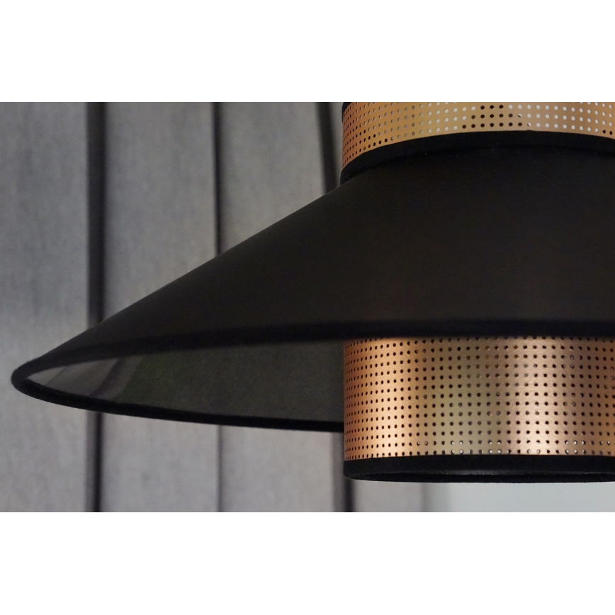 Duolla - Hanglamp aan een koord RIO SHINY 1xE27/15W/230V zwart/koper