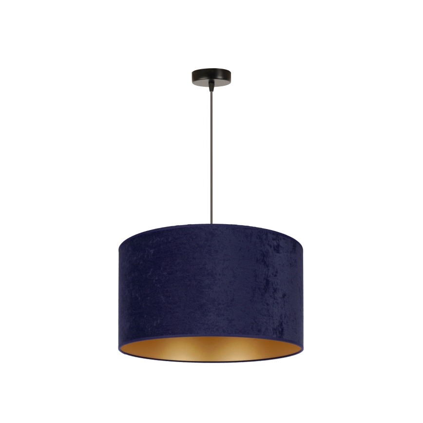 Duolla - Hanglamp aan een koord ROLLER 1xE27/15W/230V blauw/gouden