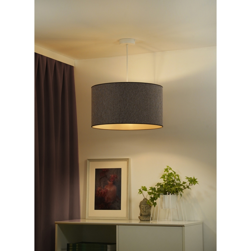 Duolla - Hanglamp aan een koord ROLLER ECO RECYCLING 1xE27/15W/230V bruin