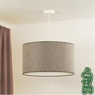 Duolla - Hanglamp aan een koord ROLLER ECO RECYCLING 1xE27/15W/230V bruin