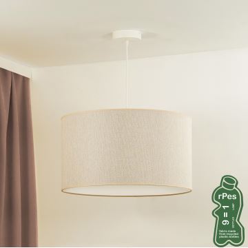 Duolla - Hanglamp aan een koord ROLLER ECO RECYCLING 1xE27/15W/230V crème