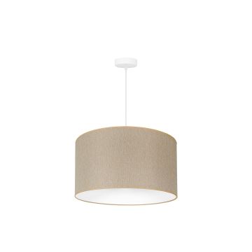 Duolla - Hanglamp aan een koord ROLLER ECO RECYCLING 1xE27/15W/230V crème