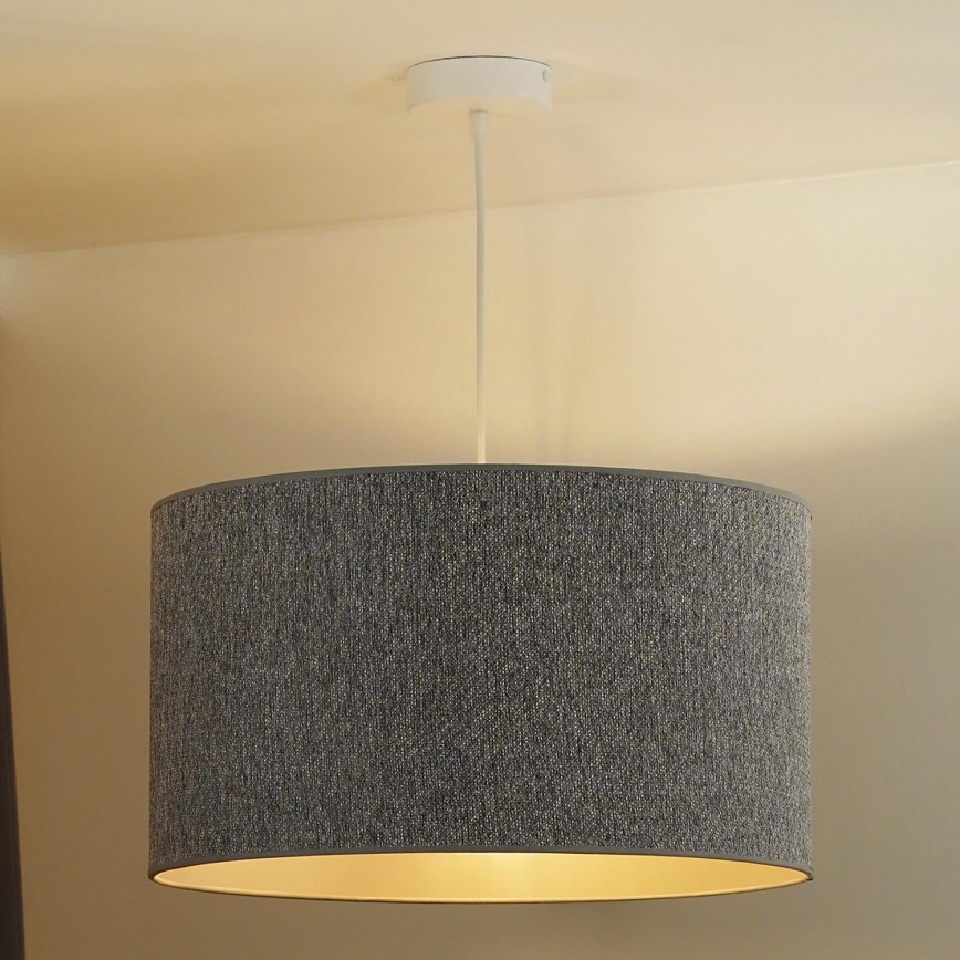 Duolla - Hanglamp aan een koord ROLLER ECO RECYCLING 1xE27/15W/230V grijs