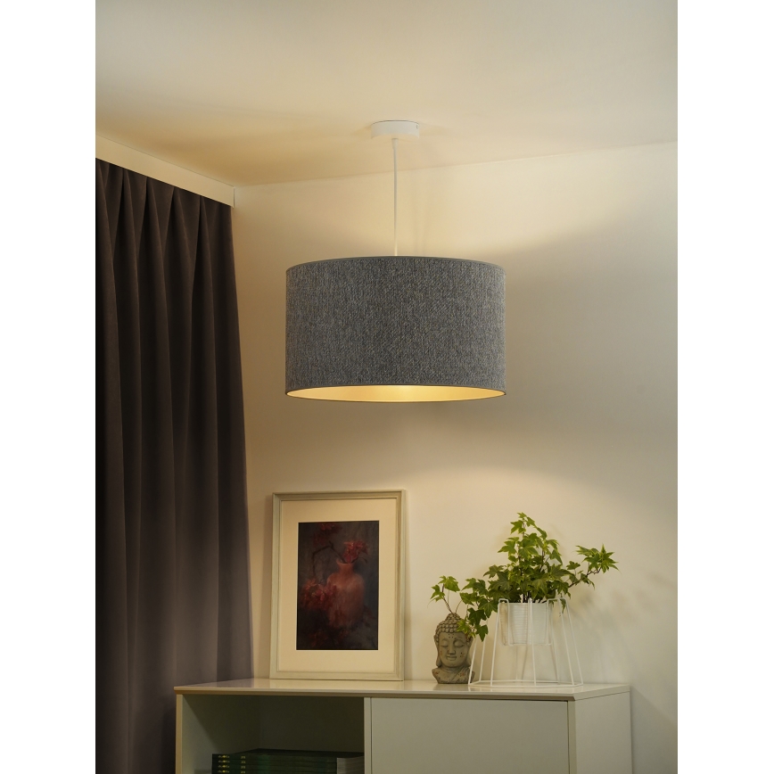 Duolla - Hanglamp aan een koord ROLLER ECO RECYCLING 1xE27/15W/230V grijs