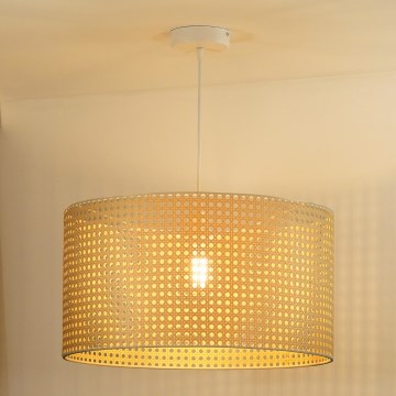 Duolla - Hanglamp aan een koord ROLLER RATTAN 1xE27/15W/230V beige