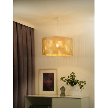 Duolla - Hanglamp aan een koord ROLLER RATTAN 1xE27/15W/230V beige