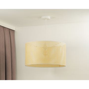 Duolla - Hanglamp aan een koord ROLLER RATTAN 1xE27/15W/230V beige