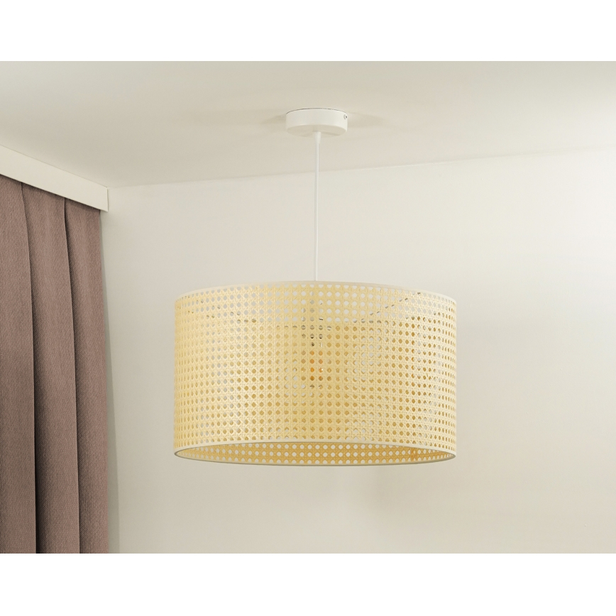 Duolla - Hanglamp aan een koord ROLLER RATTAN 1xE27/15W/230V beige