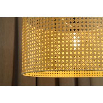 Duolla - Hanglamp aan een koord ROLLER RATTAN 1xE27/15W/230V beige