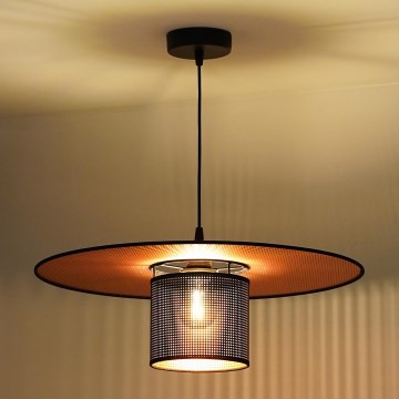 Duolla - Hanglamp aan een koord TOKYO SHINY 1xE27/15W/230V zwart/koper