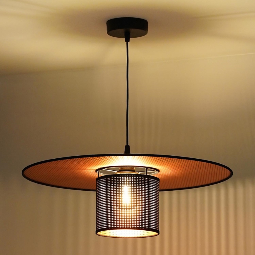 Duolla - Hanglamp aan een koord TOKYO SHINY 1xE27/15W/230V zwart/koper