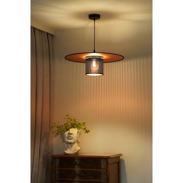 Duolla - Hanglamp aan een koord TOKYO SHINY 1xE27/15W/230V zwart/koper