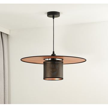 Duolla - Hanglamp aan een koord TOKYO SHINY 1xE27/15W/230V zwart/koper