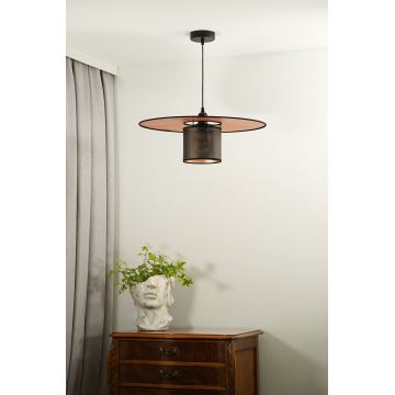 Duolla - Hanglamp aan een koord TOKYO SHINY 1xE27/15W/230V zwart/koper