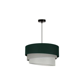 Duolla - Hanglamp aan een koord TRIO 1xE27/15W/230V groen/grijs/wit