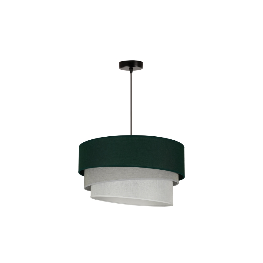 Duolla - Hanglamp aan een koord TRIO 1xE27/15W/230V groen/grijs/wit