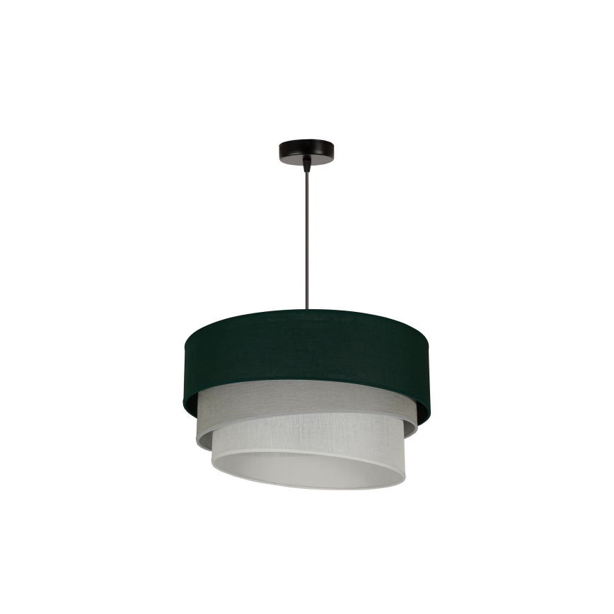 Duolla - Hanglamp aan een koord TRIO 1xE27/15W/230V groen/grijs/wit