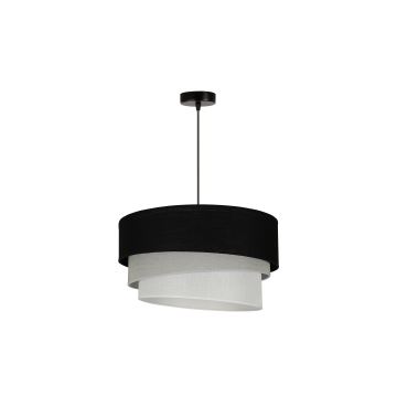 Duolla - Hanglamp aan een koord TRIO 1xE27/15W/230V zwart/grijs/wit