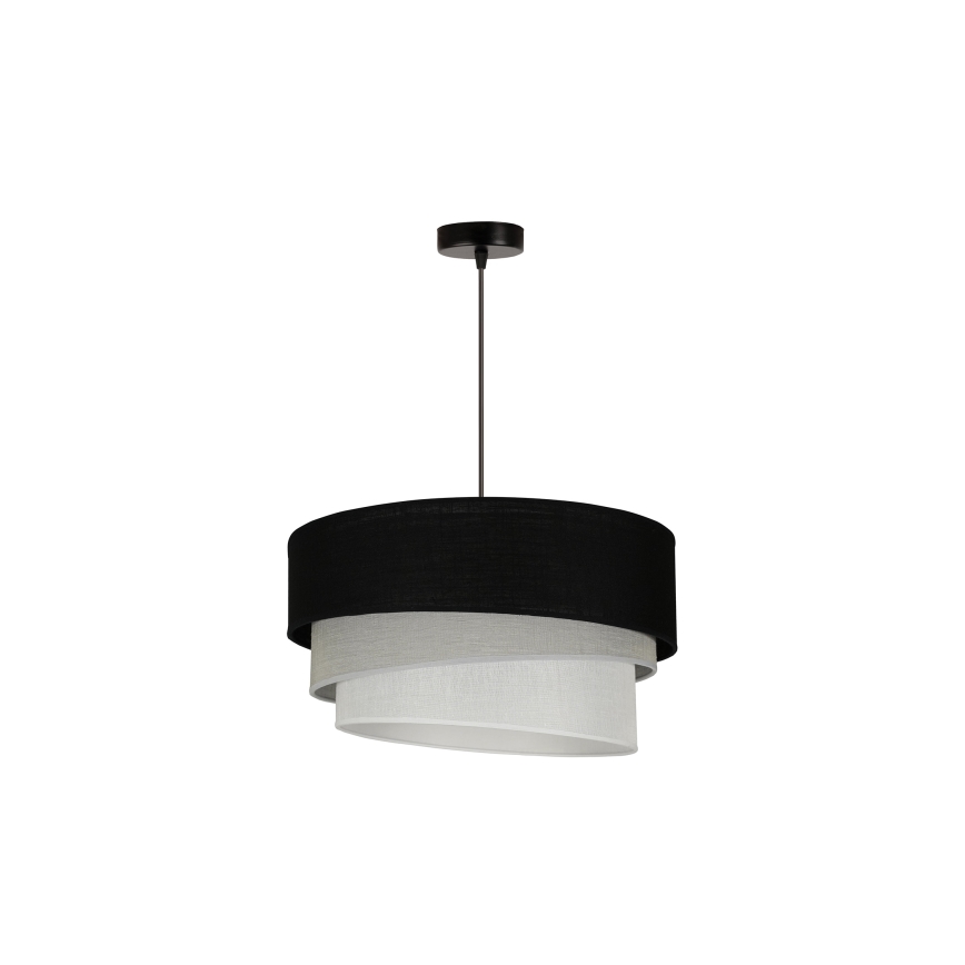 Duolla - Hanglamp aan een koord TRIO 1xE27/15W/230V zwart/grijs/wit