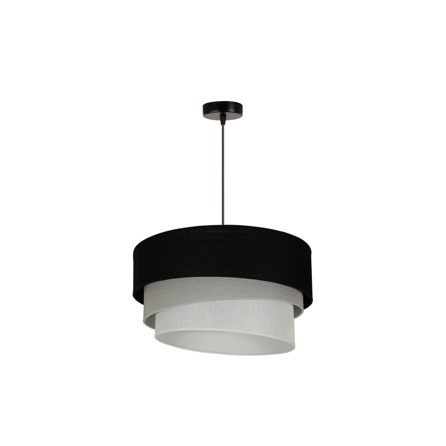 Duolla - Hanglamp aan een koord TRIO 1xE27/15W/230V zwart/grijs/wit