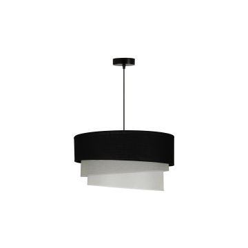 Duolla - Hanglamp aan een koord TRIO 1xE27/15W/230V zwart/grijs/wit