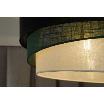 Duolla - Hanglamp aan een koord TRIO 1xE27/15W/230V zwart/groen/wit