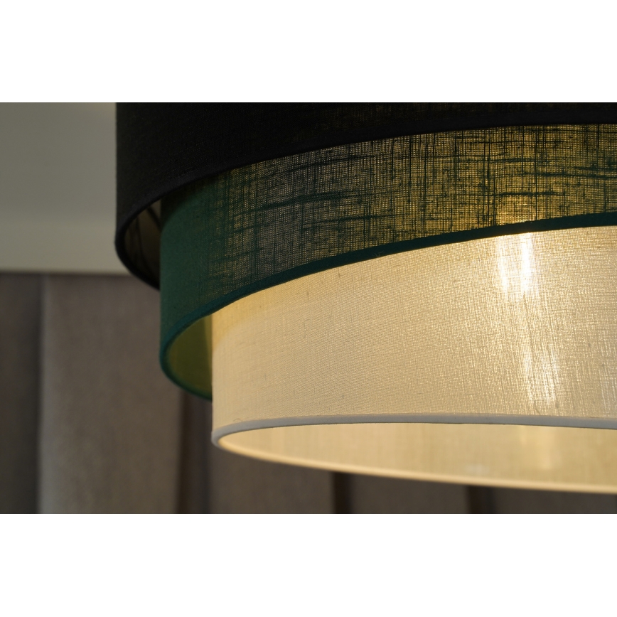 Duolla - Hanglamp aan een koord TRIO 1xE27/15W/230V zwart/groen/wit