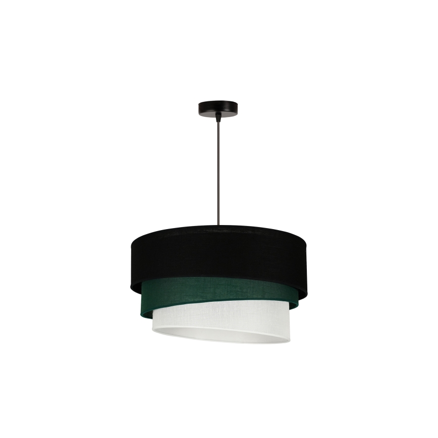 Duolla - Hanglamp aan een koord TRIO 1xE27/15W/230V zwart/groen/wit