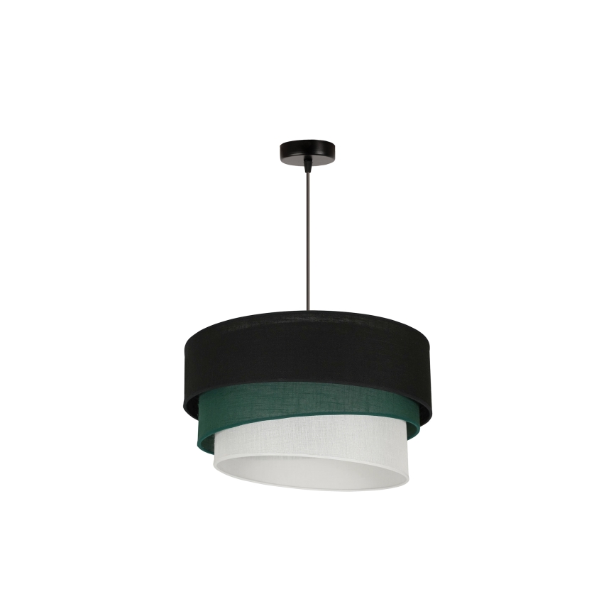 Duolla - Hanglamp aan een koord TRIO 1xE27/15W/230V zwart/groen/wit