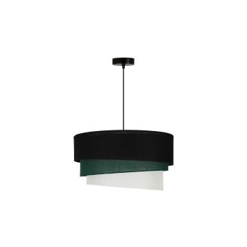 Duolla - Hanglamp aan een koord TRIO 1xE27/15W/230V zwart/groen/wit