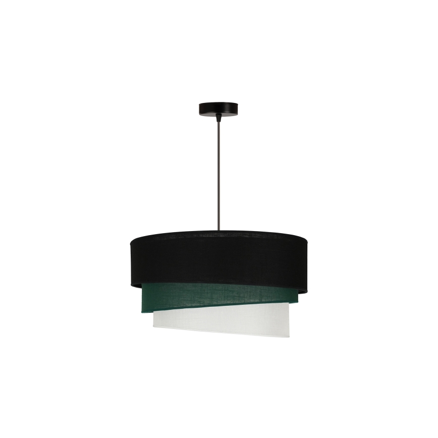 Duolla - Hanglamp aan een koord TRIO 1xE27/15W/230V zwart/groen/wit