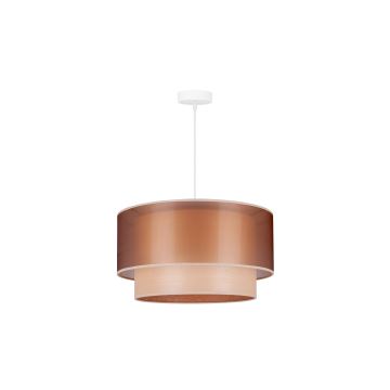 Duolla - Hanglamp aan een koord WOOD BOHO 1xE27/15W/230V koper/beige