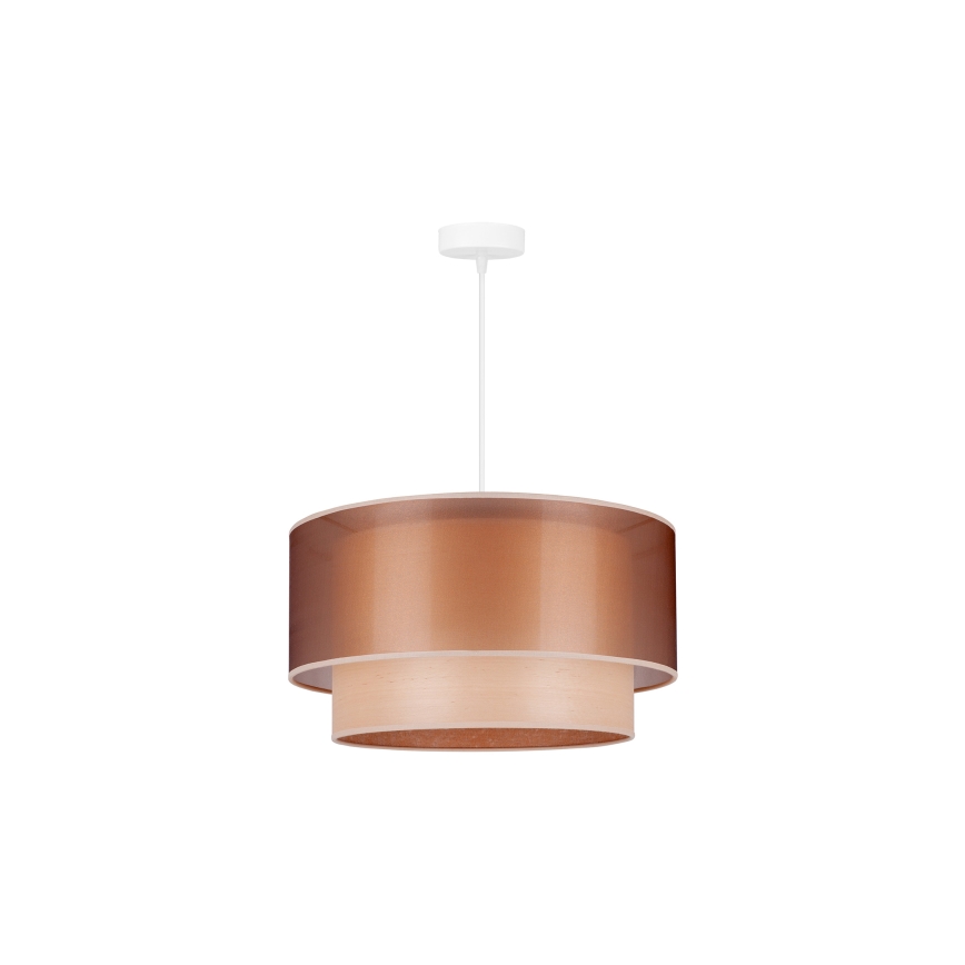 Duolla - Hanglamp aan een koord WOOD BOHO 1xE27/15W/230V koper/beige