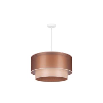 Duolla - Hanglamp aan een koord WOOD BOHO 1xE27/15W/230V koper/beige