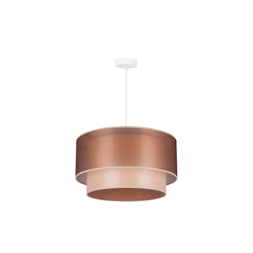 Duolla - Hanglamp aan een koord WOOD BOHO 1xE27/15W/230V koper/beige