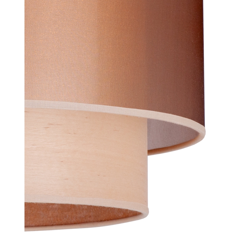 Duolla - Hanglamp aan een koord WOOD BOHO 1xE27/15W/230V koper/beige