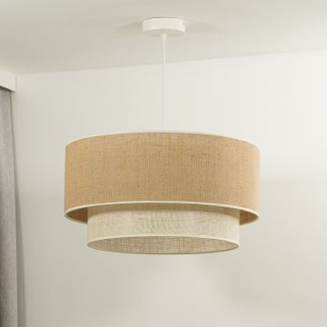 Duolla - Hanglamp aan een koord YUTE BOHO 1xE27/15W/230V diameter 45 cm bruin/grijs