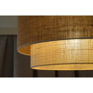 Duolla - Hanglamp aan een koord YUTE BOHO 1xE27/15W/230V diameter 45 cm bruin/grijs