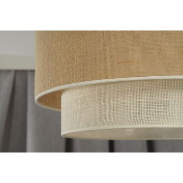 Duolla - Hanglamp aan een koord YUTE BOHO 1xE27/15W/230V diameter 45 cm bruin/grijs