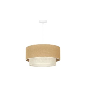 Duolla - Hanglamp aan een koord YUTE BOHO 1xE27/15W/230V diameter 45 cm bruin/grijs