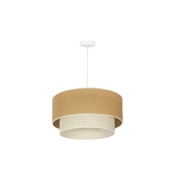 Duolla - Hanglamp aan een koord YUTE BOHO 1xE27/15W/230V diameter 45 cm bruin/grijs