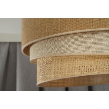 Duolla - Hanglamp aan een koord YUTE TRIO 3xE27/15W/230V diameter 60 cm bruin/grijs/beige