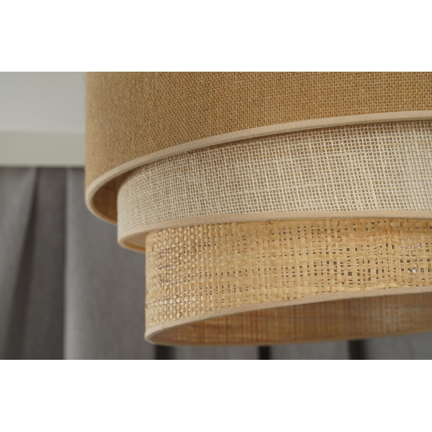 Duolla - Hanglamp aan een koord YUTE TRIO 3xE27/15W/230V diameter 60 cm bruin/grijs/beige