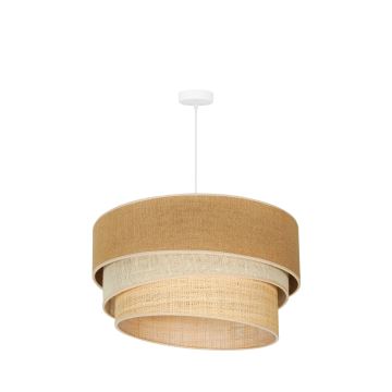 Duolla - Hanglamp aan een koord YUTE TRIO 3xE27/15W/230V diameter 60 cm bruin/grijs/beige