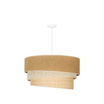 Duolla - Hanglamp aan een koord YUTE TRIO 3xE27/15W/230V diameter 60 cm bruin/grijs/beige