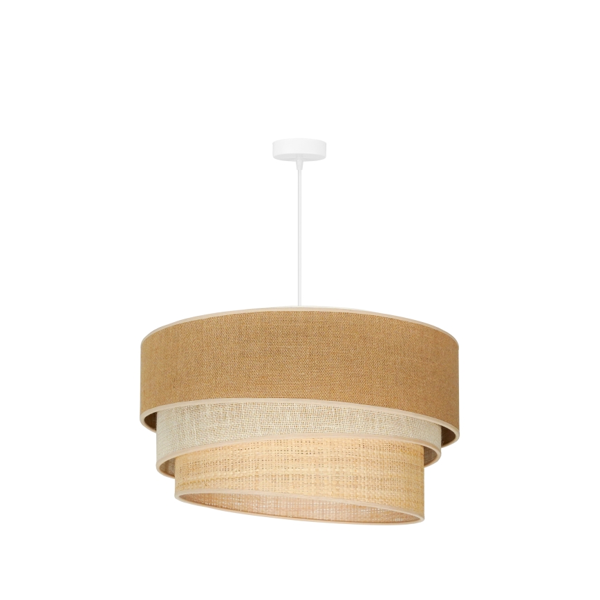 Duolla - Hanglamp aan een koord YUTE TRIO 3xE27/15W/230V diameter 60 cm bruin/grijs/beige